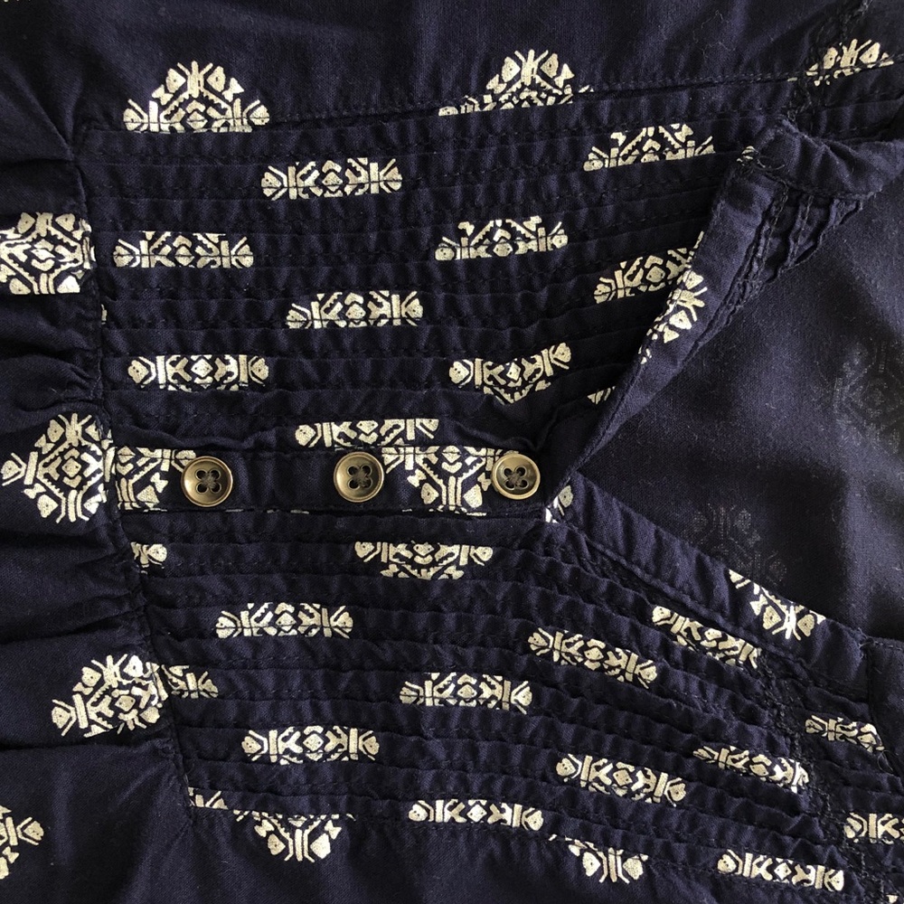 Patterned navy blouse - Picture 4 of 4